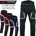 Womens Motorcycle Motorbike Trousers Waterproof Ladies With Biker Armour Protect