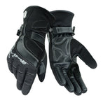 Womens Leather Motorcycle Warm Gloves Ladies Black Motorbike Waterproof Biker