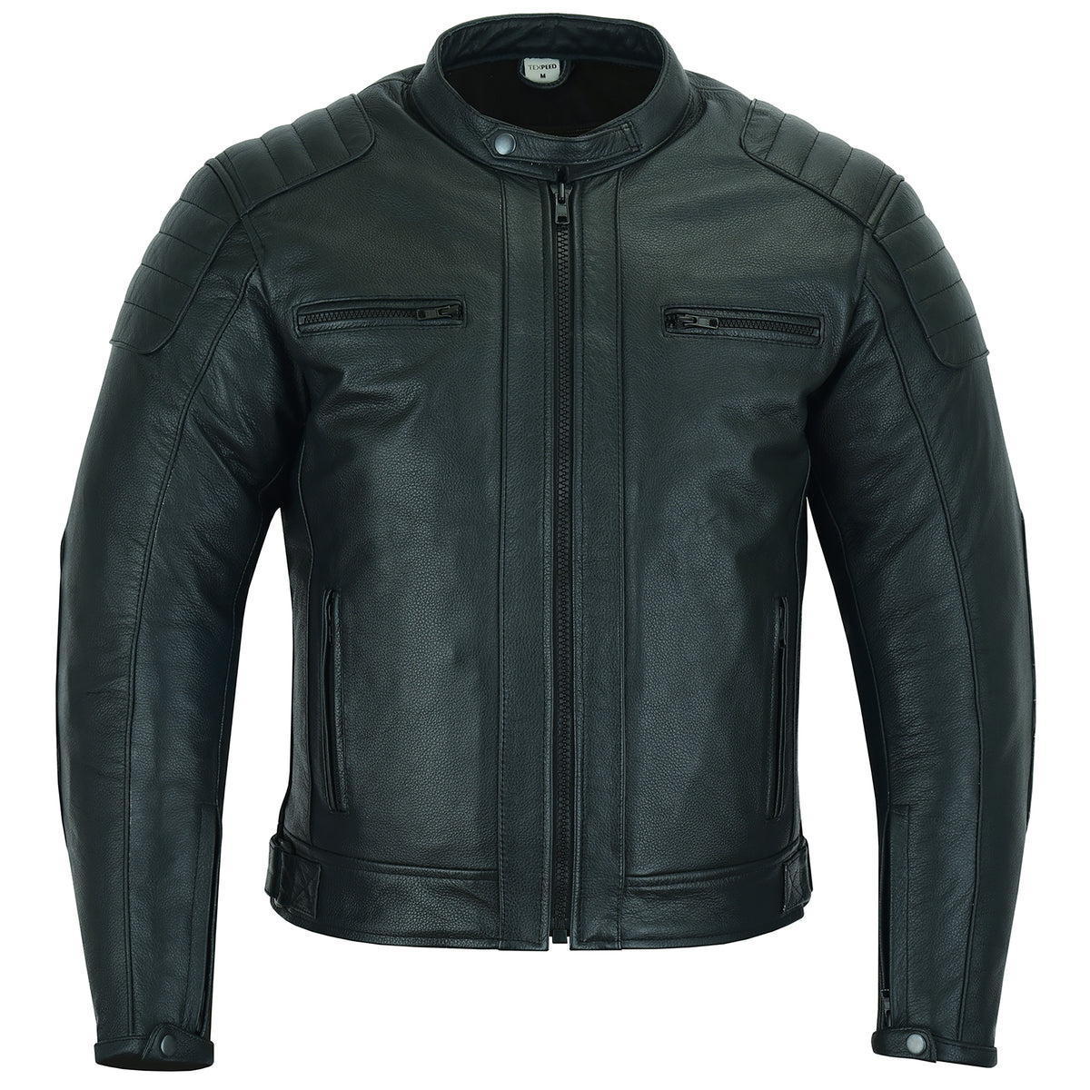 Armoured leather motorcycle on sale jacket