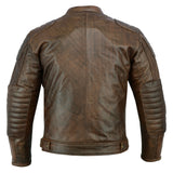 Touring Brown Leather Motorcycle Jacket