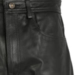 Casual Black Leather Trousers