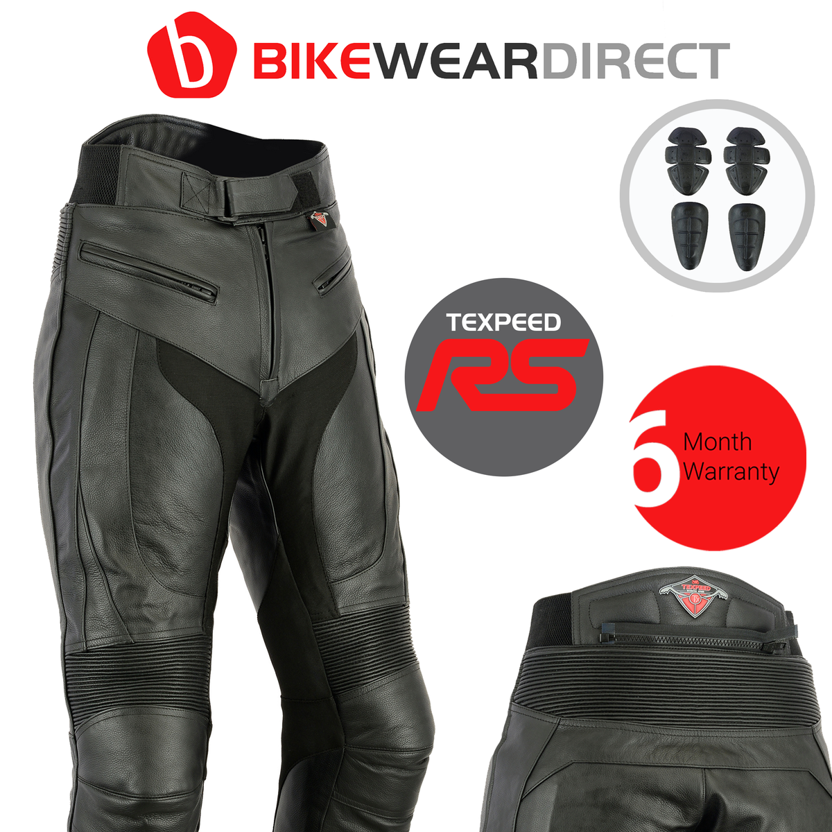 Leather Motorbike Biker Trousers Motorcycle With CE Sports Racing Armour  Sliders