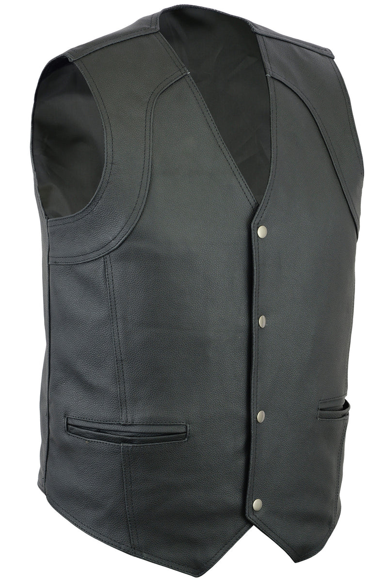 Cheap leather motorcycle on sale vest