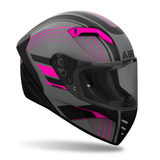 Airoh Connor Full Face Motorcycle Helmet In Matt Black & Pink (Womens)