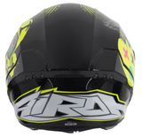 Airoh Connor Full Face Motorcycle Helmet In Gloss Black & Yellow