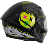 Airoh Connor Full Face Motorcycle Helmet In Gloss Black & Yellow