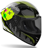 Airoh Connor Full Face Motorcycle Helmet In Gloss Black & Yellow