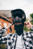 Black Cotton Winter Motorcycle Balaclava