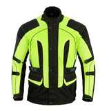 Hi-Vis Yellow Cordura Motorcycle Jacket