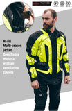 Hi-Vis Yellow Cordura Motorcycle Jacket