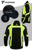 Hi-Vis Yellow Cordura Motorcycle Jacket