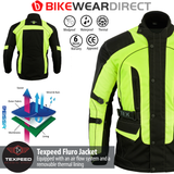 Hi-Vis Yellow Cordura Motorcycle Jacket