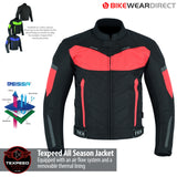 Racing Red Cordura Motorcycle Jacket