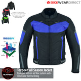 Racing Blue Cordura Motorcycle Jacket