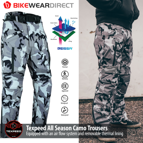 Camo on sale waterproof trousers