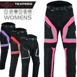 Womens Motorcycle Motorbike Trousers Waterproof Ladies With Biker Armour Protect