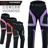 Womens Motorcycle Motorbike Trousers Waterproof Ladies With Biker Armour Protect