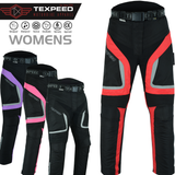 Womens Motorcycle Motorbike Trousers Waterproof Ladies With Biker Armour Protect