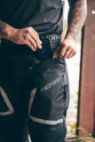 Motorradhose aus wasserdichtem Cordura mit CE-Schutzpanzerung für Biker 