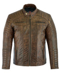 Signature City Casual Brown Leather Jacket
