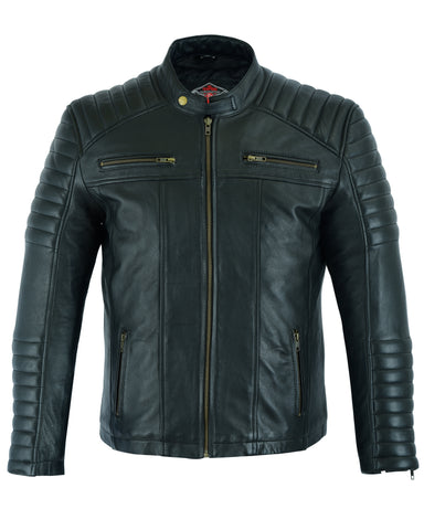 Signature City Casual Black Leather Jacket