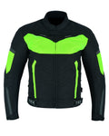 Racing Hi-Vis Yellow Cordura Motorcycle Jacket