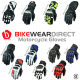 Motorcycling Motorbike Gloves Leather Biker CE Carbon Fiber Armour With Vents
