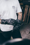 Waterproof Leather Motorbike Motorcycle Gloves Textile Black CE Armoured Biker