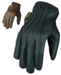 Motorbike Motorcycle Leather Short Gloves With Lined Aramid Biker Protection