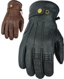 Motorcycle Motorbike Leather Gloves Warm Soft With Genuine Biker 3M Thinsulate
