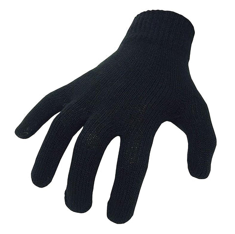 Black Cotton Winter Inner Motorcycle Gloves