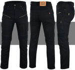 Motorradjeans, Motorrad-Schutzhose aus Aramid-Denim mit CE-Biker-Panzerung