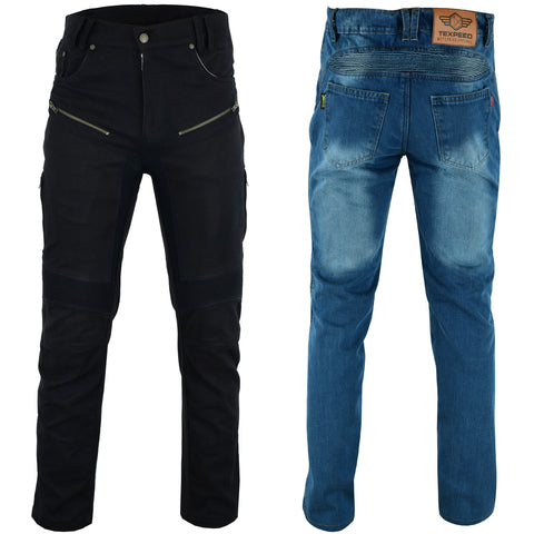 Motorcycle Jeans Motorbike Protective Aramid Denim Trousers With CE Biker Armour