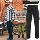 Motorbike Motorcycle Cargo Jeans Trousers Aramid Protective With CE Biker Armour