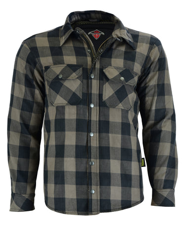 Kevlar Grey Check Motorcycle Shirt