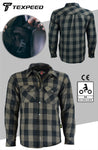 Kevlar Grey Check Motorcycle Shirt