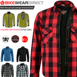 Kevlar Red Check Motorcycle Shirt