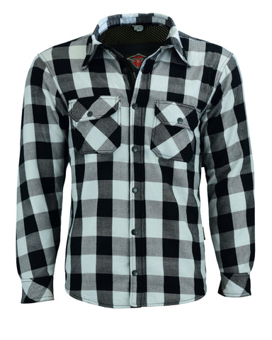 Kevlar White Check Motorcycle Shirt