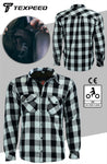 Kevlar White Check Motorcycle Shirt