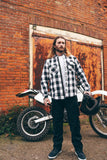 Kevlar White Check Motorcycle Shirt