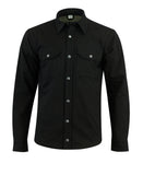 Kevlar Black Denim Motorcycle Shirt