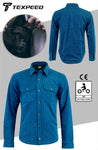 Kevlar Blue Denim Motorcycle Shirt