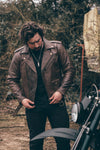 Vintage Brando Brown Leather Motorcycle Jacket