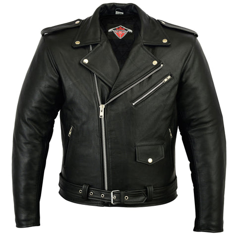 Vintage Brando Black Leather Motorcycle Jacket