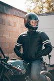 Café Racer Black Leather Motorcycle Jacket