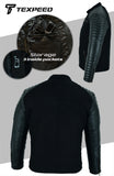 Signature City Casual Black Leather Textile Jacket