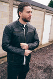 Signature City Casual Black Leather Jacket