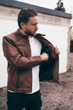 Signature City Casual Brown Leather Jacket