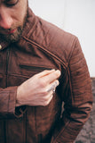 Signature City Casual Brown Leather Jacket