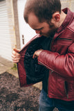 Signature City Casual Red Leather Jacket